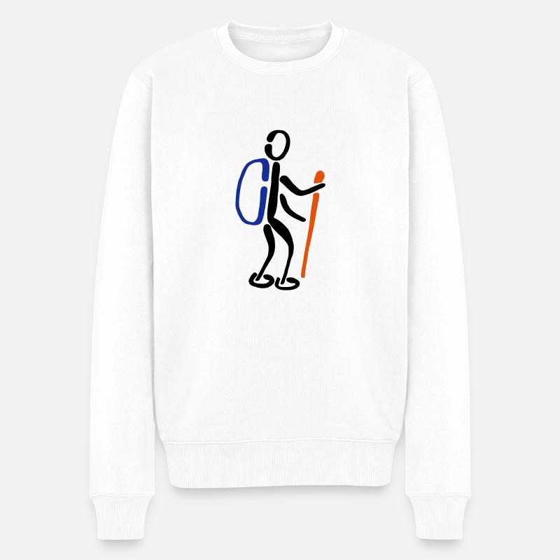 3C randonneurs à pied - Pull Premium bio Homme - blanc
