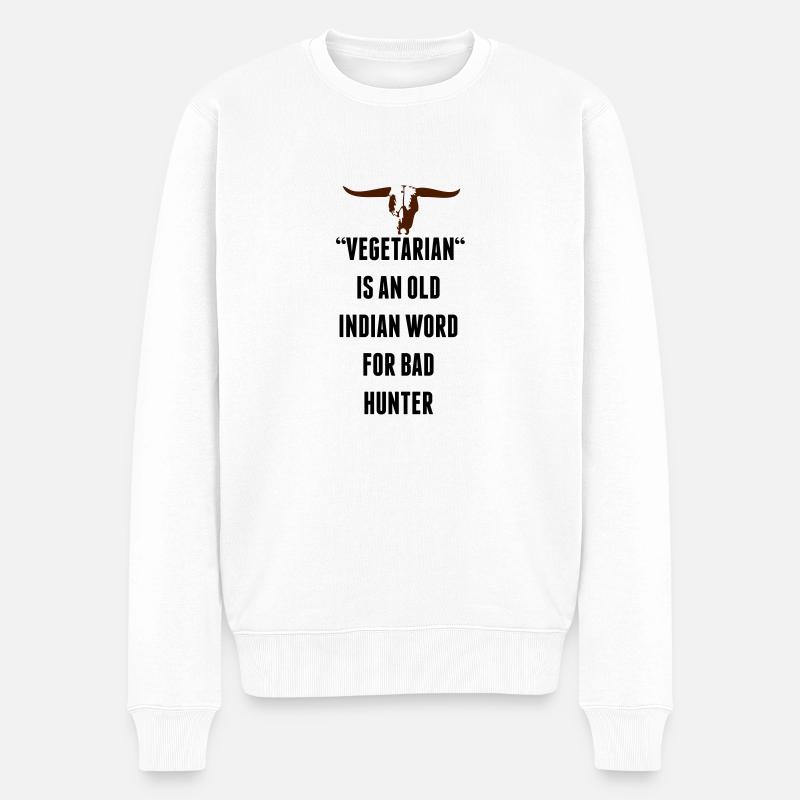 Bad Hunter - Männer Premium Bio Pullover - Weiß