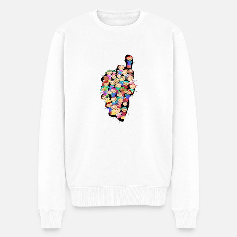 Korsika - Männer Premium Bio Pullover - Weiß