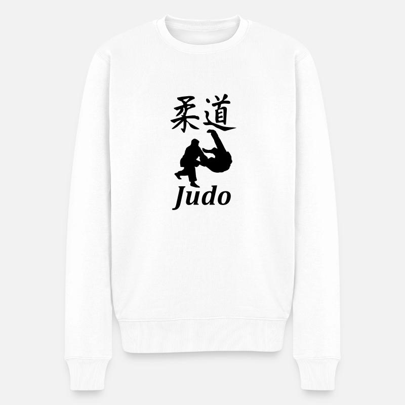 Sport Judo - Männer Premium Bio Pullover - Weiß