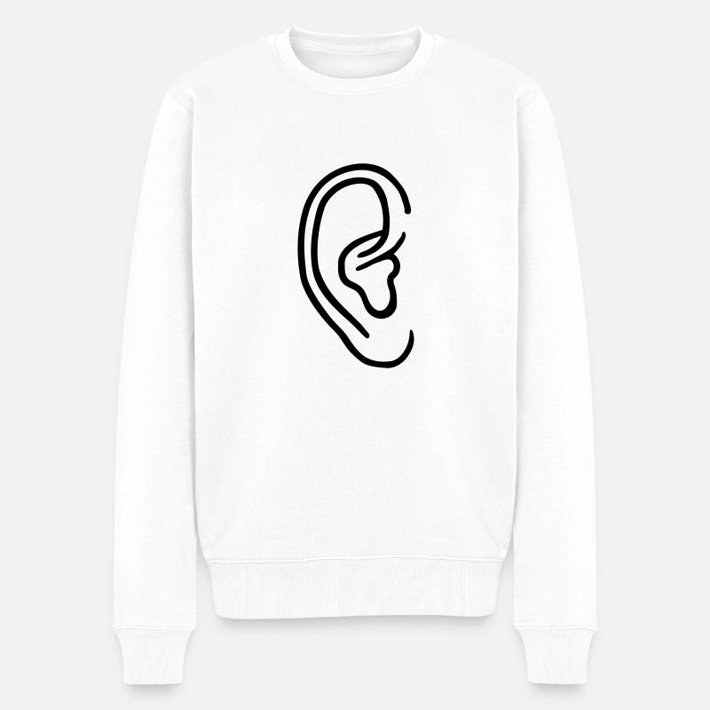 Oreille - Pull Premium bio Homme - blanc