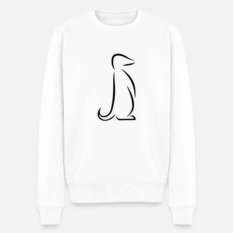 Erdmännchen - Männer Premium Bio Pullover - Weiß