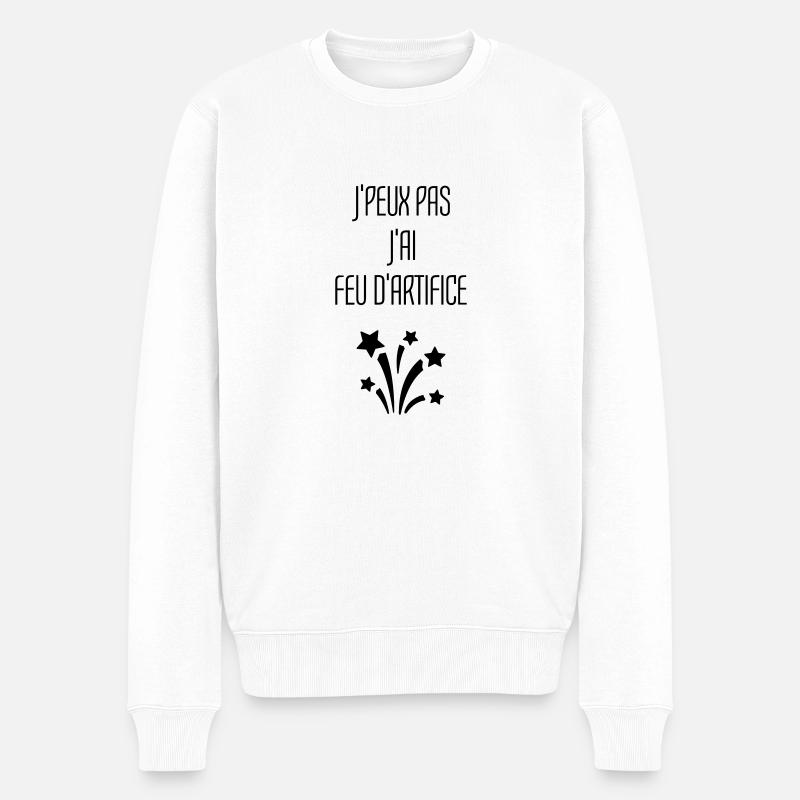 Feu d'artifice Artificier Pyrotechnique Pétard - Pull Premium bio Homme - blanc