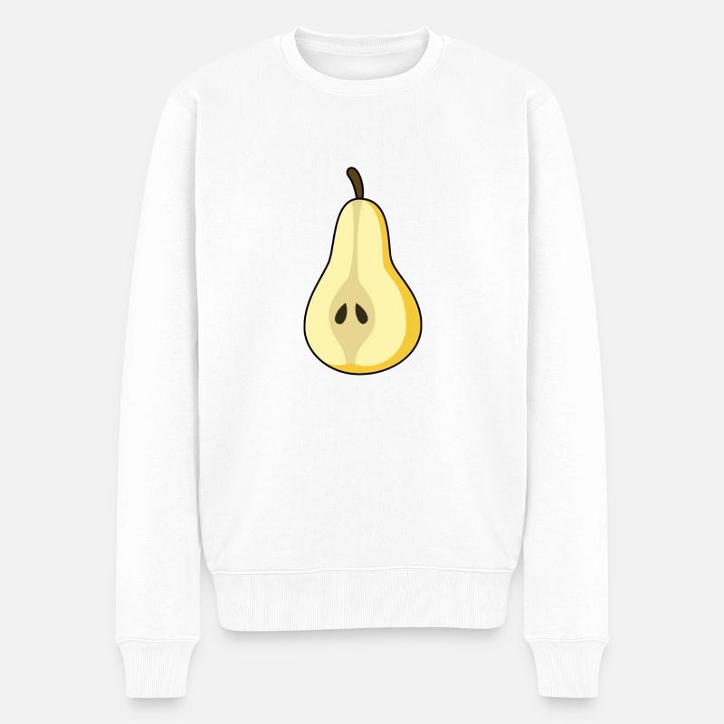 Birne - Männer Premium Bio Pullover - Weiß