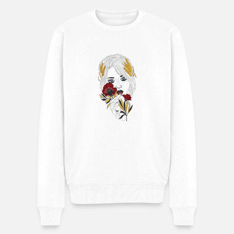 Mother Nature - Männer Premium Bio Pullover - Weiß