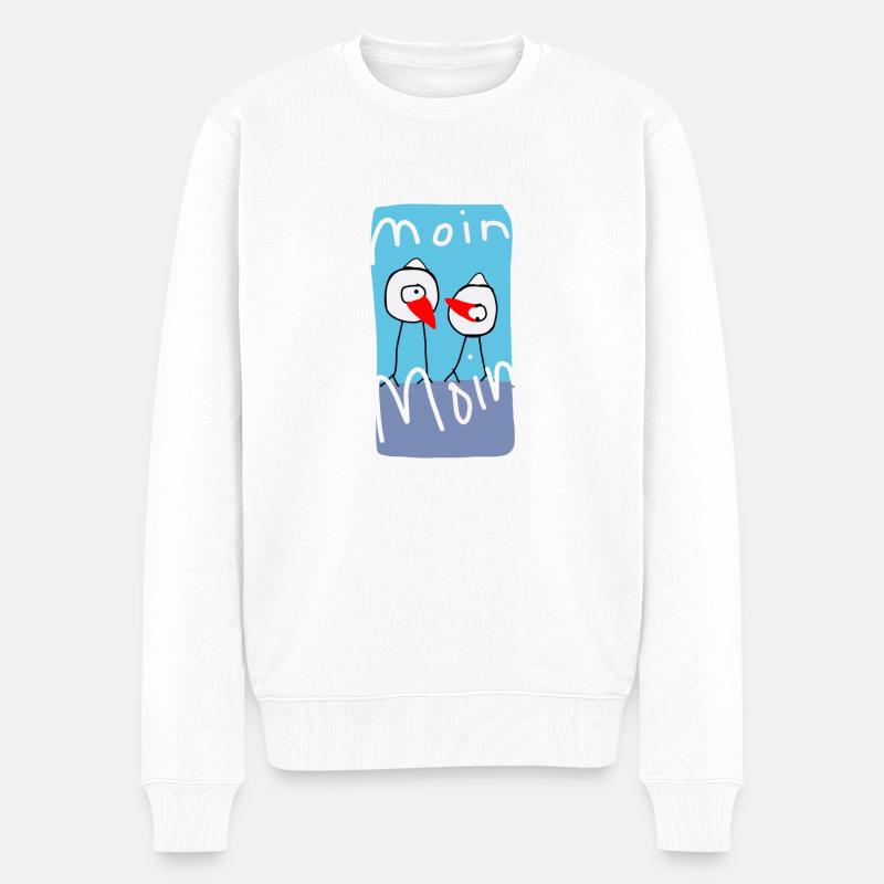 Vögel 10 - Männer Premium Bio Pullover - Weiß