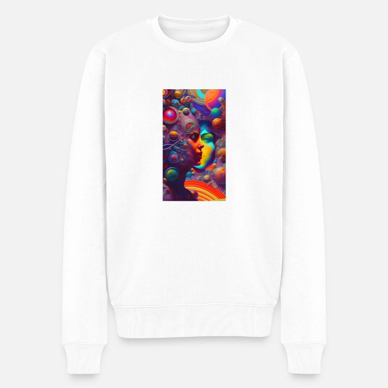 A Symphony of Duality - Männer Premium Bio Pullover - Weiß