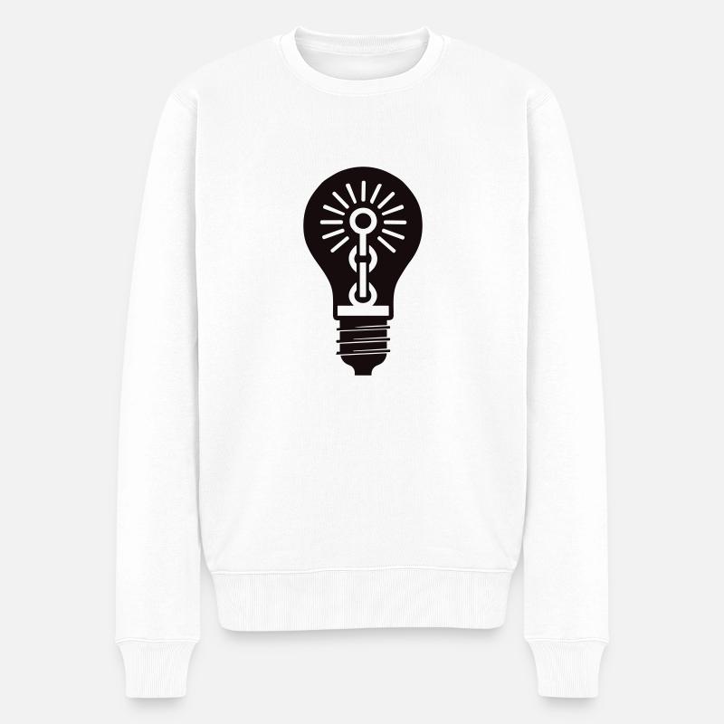 Blub Lume - Männer Premium Bio Pullover - Weiß