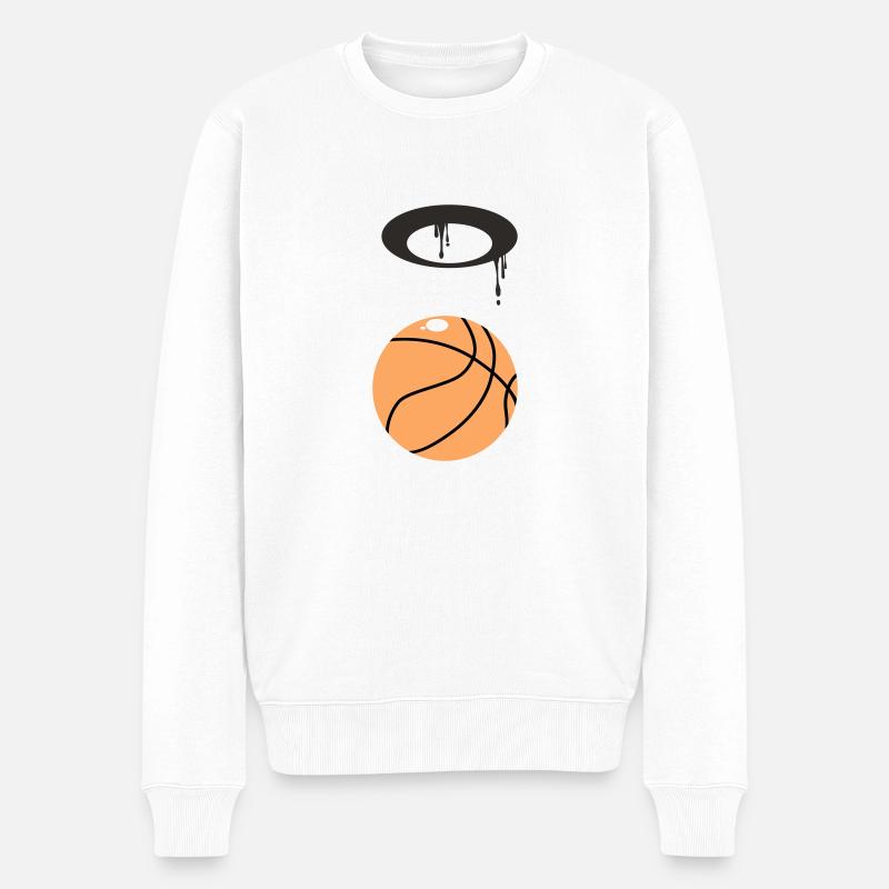 Basket-ball - Pull Premium bio Homme - blanc
