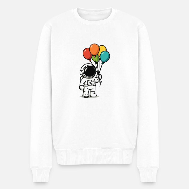 Ballons astronautes - Pull Premium bio Homme - blanc