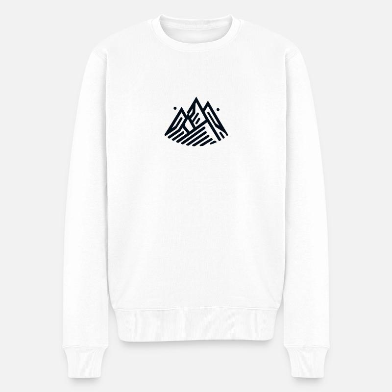 Alpine Schönheit - Männer Premium Bio Pullover - Weiß