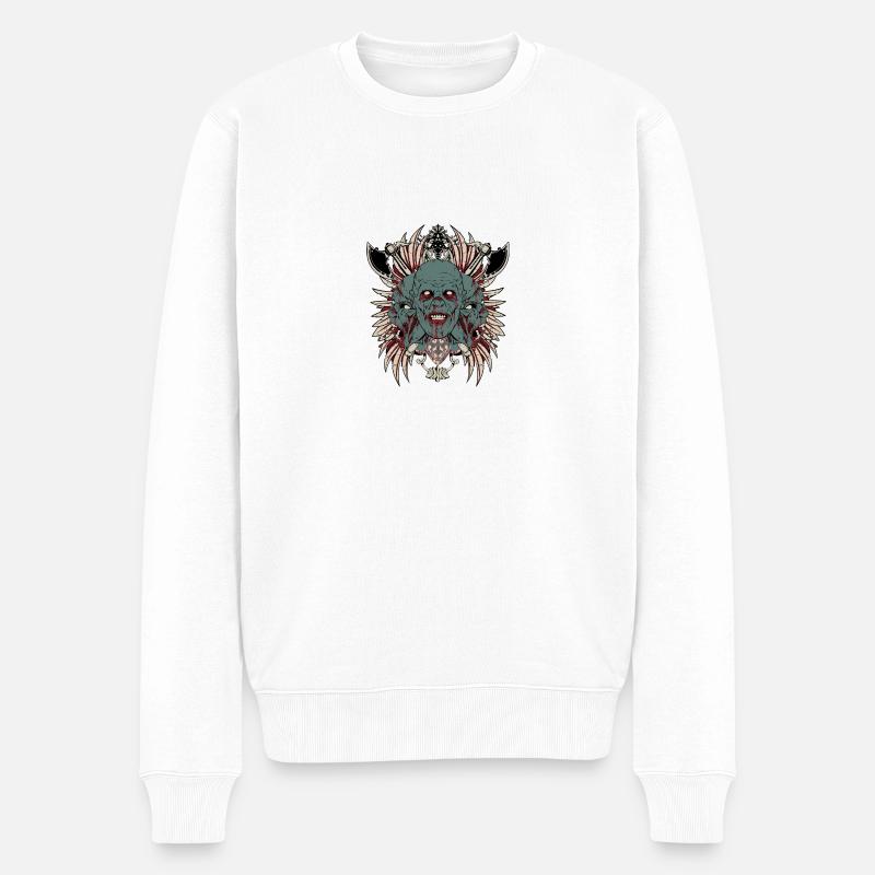 zombies - Pull Premium bio Homme - blanc