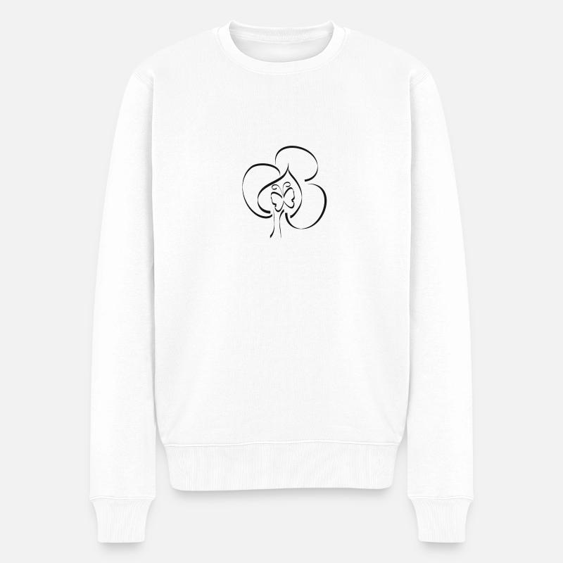 tree butterfly - Männer Premium Bio Pullover - Weiß