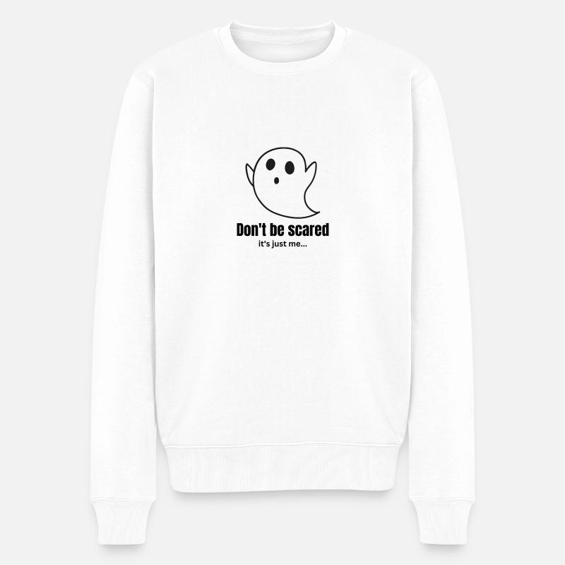 Dont be scared - Männer Premium Bio Pullover - Weiß