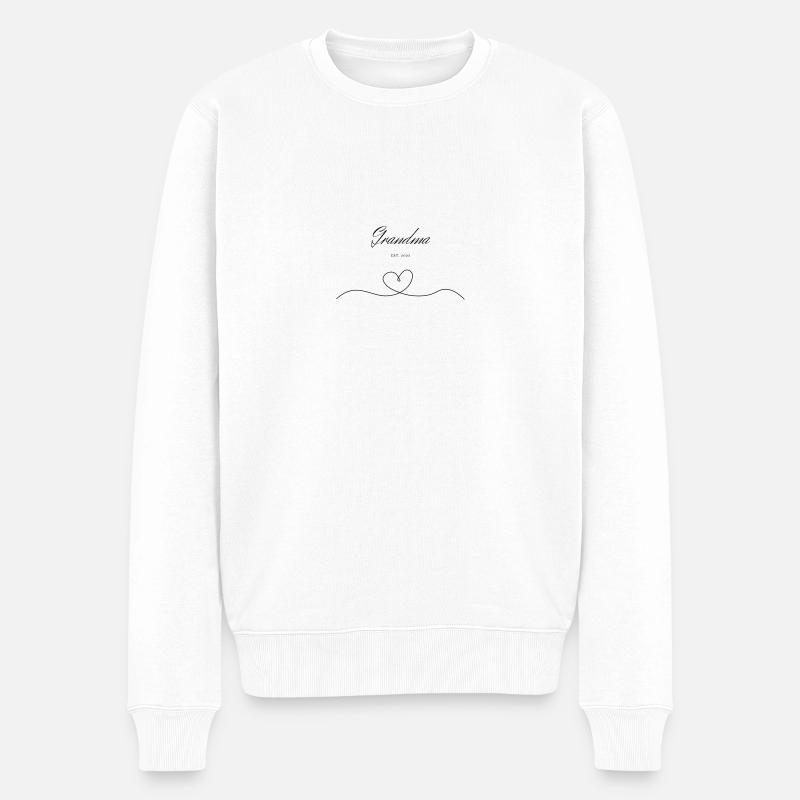 Oma 2023 Herz - Männer Premium Bio Pullover - Weiß