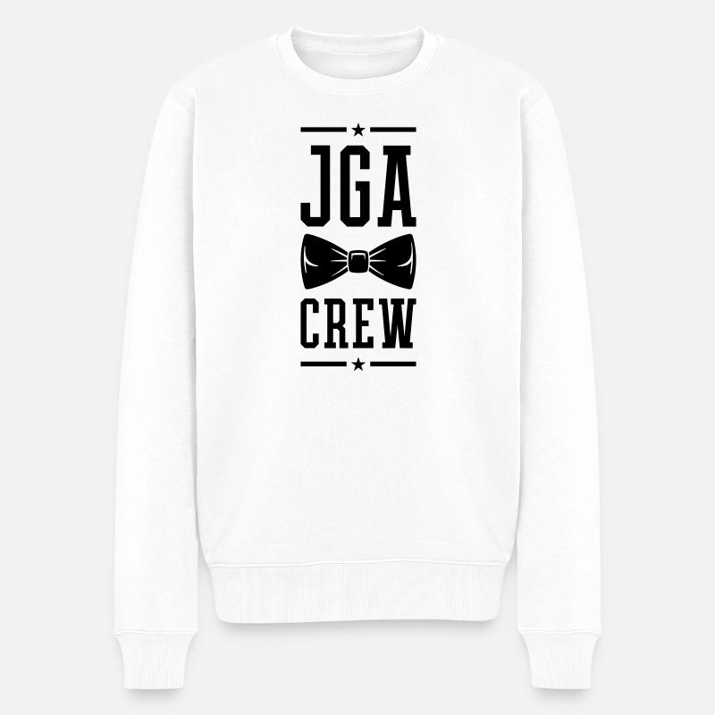Junggesellenabschied Crew - Männer Premium Bio Pullover - Weiß