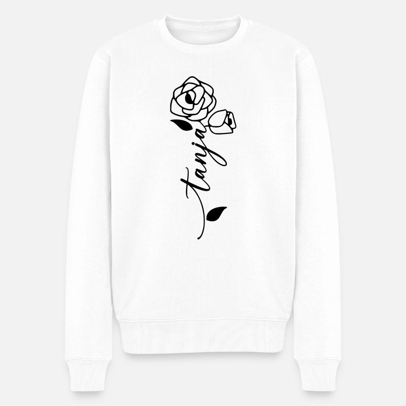 Tanja Nom Prénom Fleur - Pull Premium bio Homme - blanc