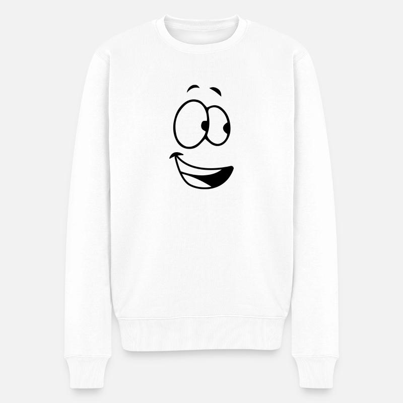 freuen - Männer Premium Bio Pullover - Weiß
