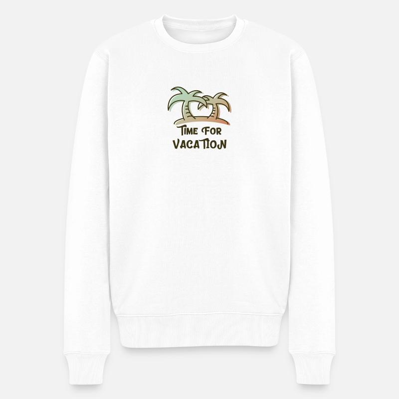 Vacation - Männer Premium Bio Pullover - Weiß