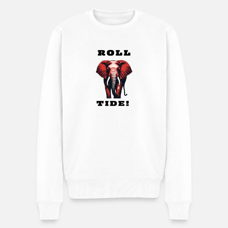 Roll Tide Alabama Crimson Tide - Männer Premium Bio Pullover - Weiß
