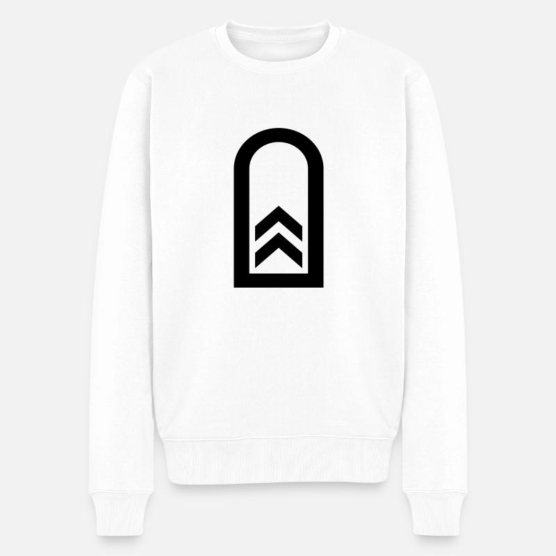 Oberfeldwebel Dienstgrad - Männer Premium Bio Pullover - Weiß