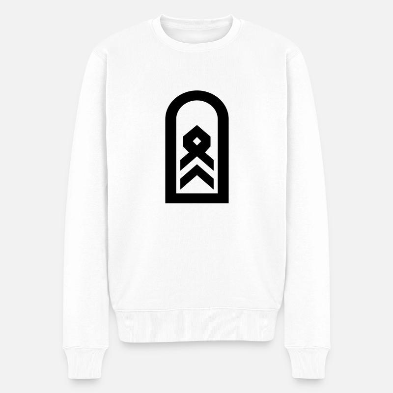 Stabsfeldwebel Dienstgrad - Männer Premium Bio Pullover - Weiß