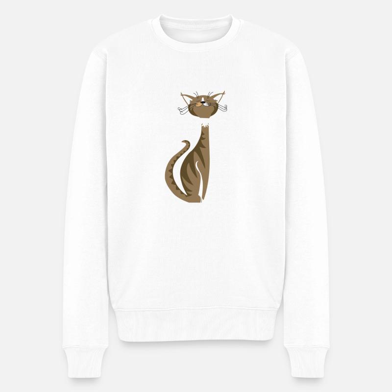 Molly Sue - Männer Premium Bio Pullover - Weiß