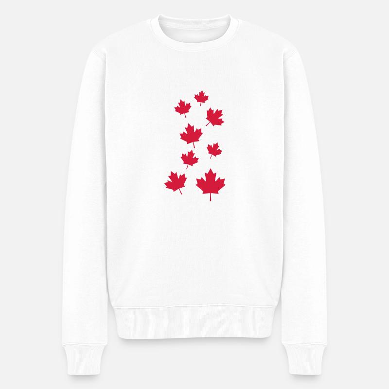 Canada Feuille d'érable - Pull Premium bio Homme - blanc