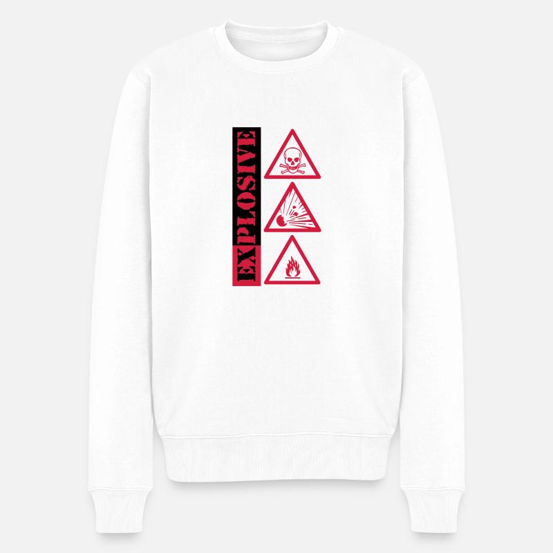 explosive, explosiv - Männer Premium Bio Pullover - Weiß