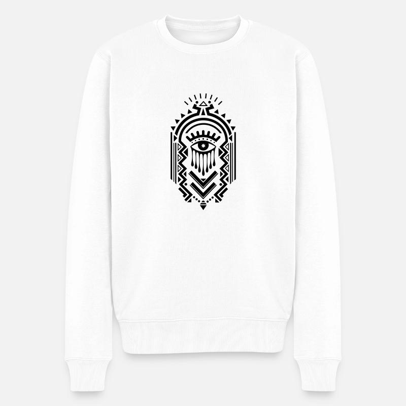 Ornament - Männer Premium Bio Pullover - Weiß