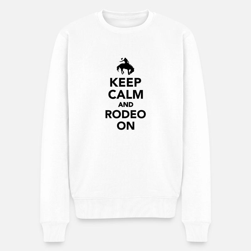 Rodeo - Männer Premium Bio Pullover - Weiß