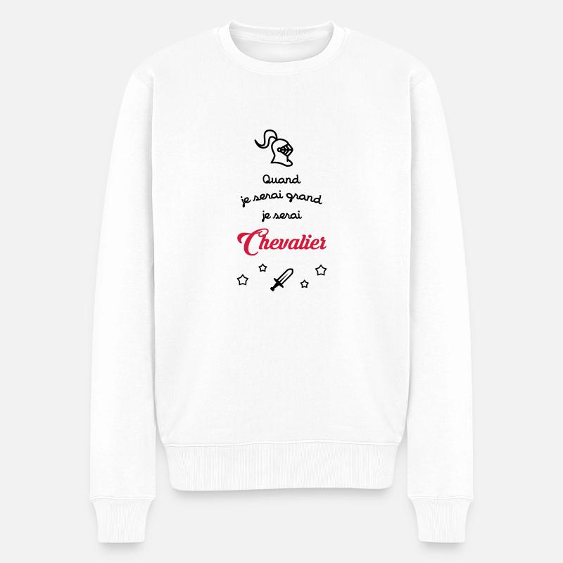 garçon / pirate / chevalier / bébé - Pull Premium bio Homme - blanc