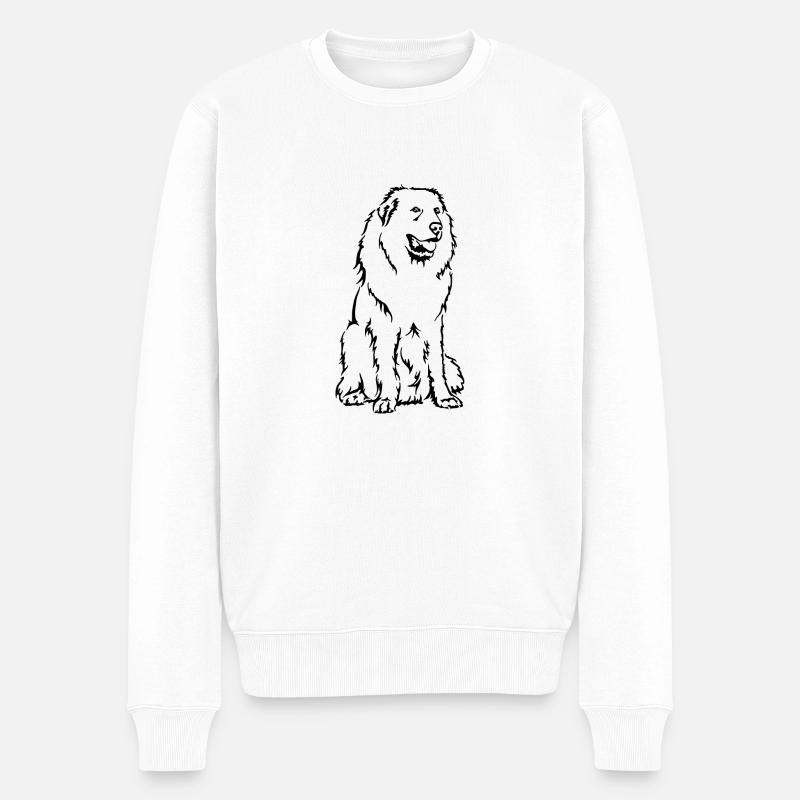 Pyrenäen-Berghund - Männer Premium Bio Pullover - Weiß
