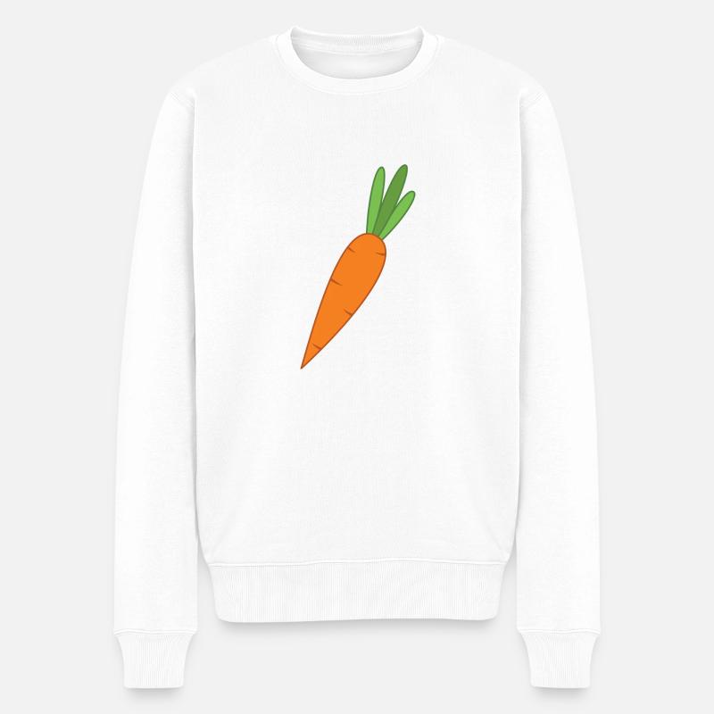 Möhre - Männer Premium Bio Pullover - Weiß