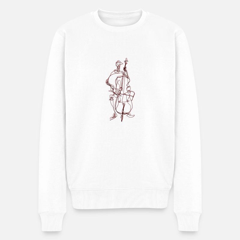 Violoncelle02 - Pull Premium bio Homme - blanc