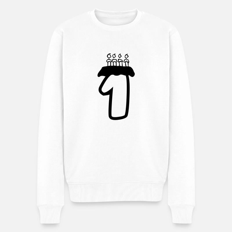 1 birthday - Männer Premium Bio Pullover - Weiß