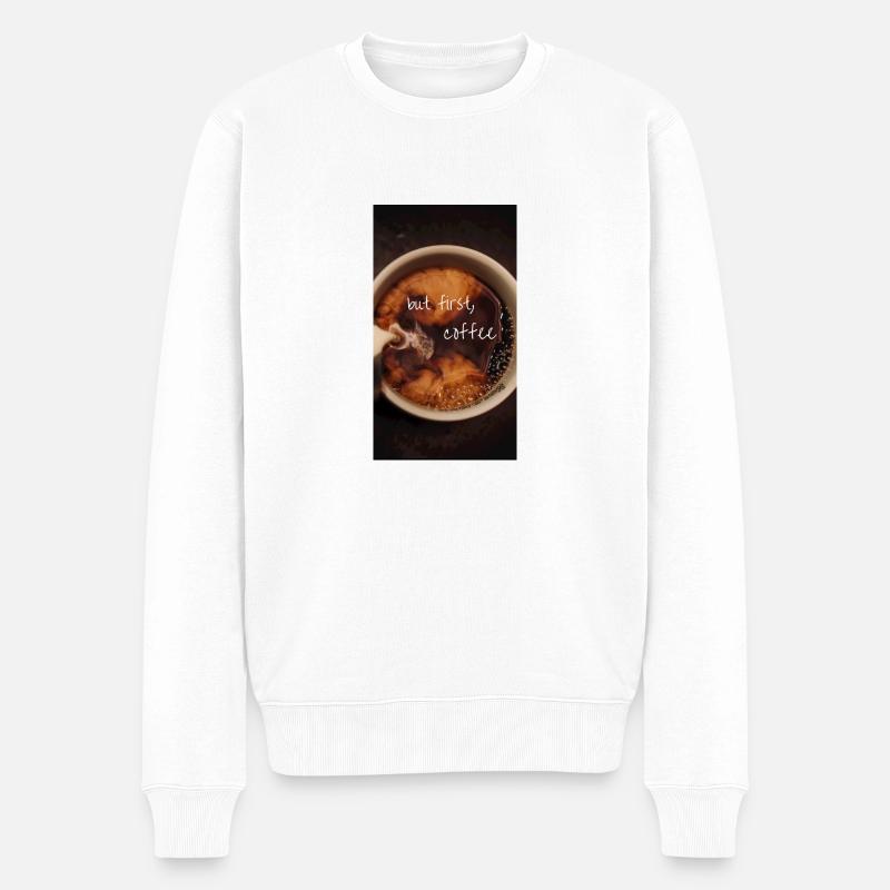 OK, mais premier café - Pull Premium bio Homme - blanc