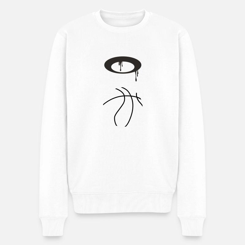 Basket-ball 5 0 06 - Pull Premium bio Homme - blanc
