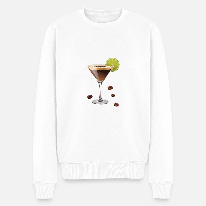 Espresso Martini - Cocktail - Männer Premium Bio Pullover - Weiß