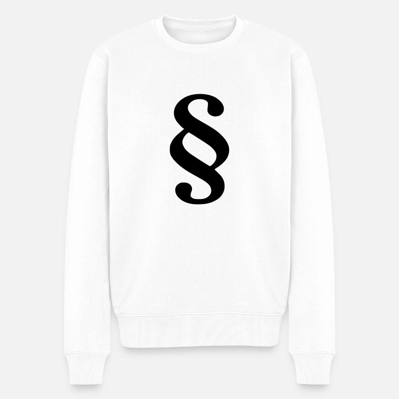 Paragraph - Männer Premium Bio Pullover - Weiß