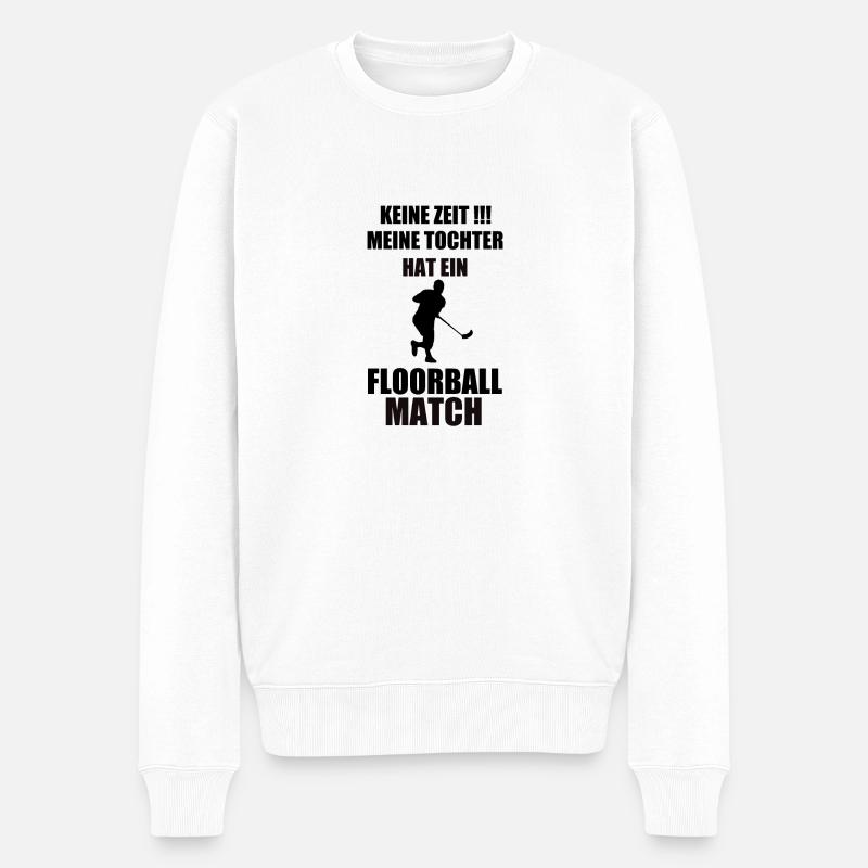Floorball - Männer Premium Bio Pullover - Weiß