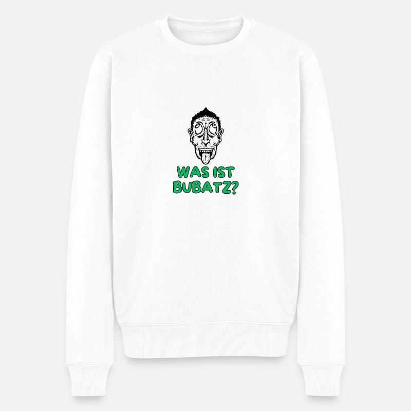 Was ist Bubatz ... ? (Rambo Zambo) - Männer Premium Bio Pullover - Weiß