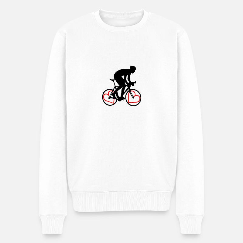 Bikelove - Männer Premium Bio Pullover - Weiß