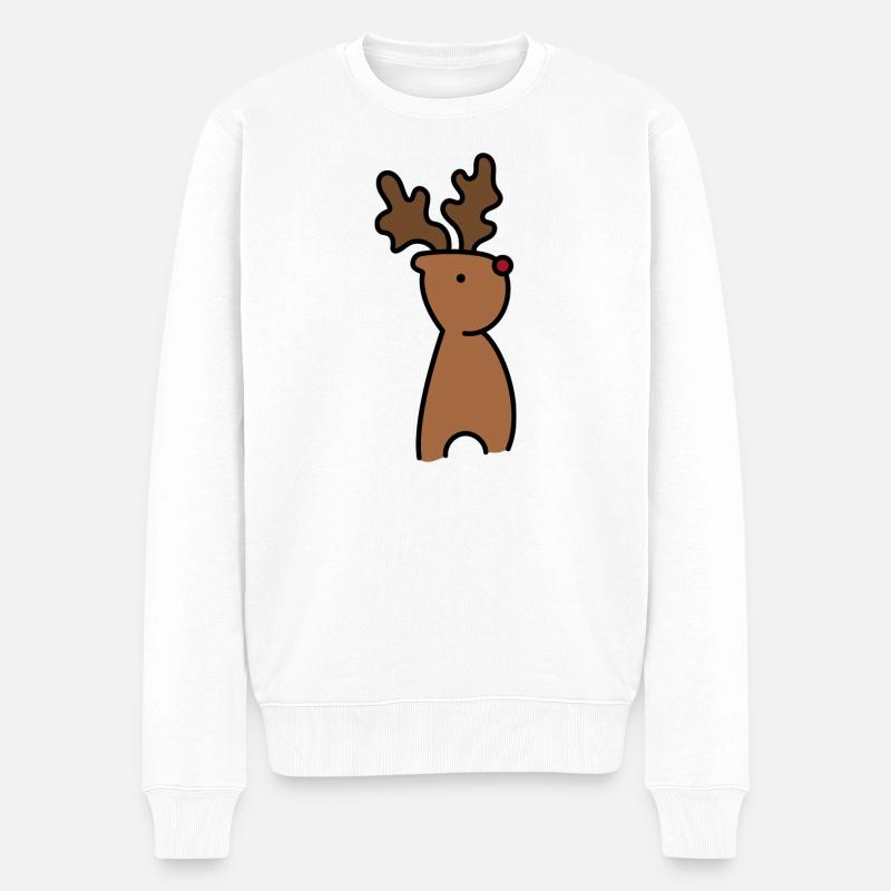 L’orignal à Noël - Pull Premium bio Homme - blanc