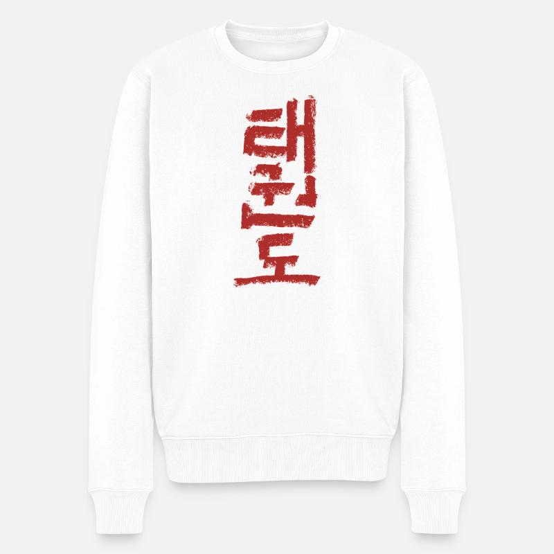 taekwondo - Männer Premium Bio Pullover - Weiß