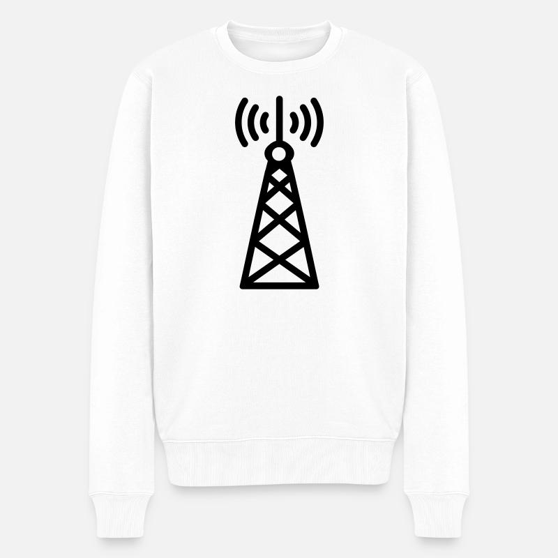 Radioturm - Männer Premium Bio Pullover - Weiß