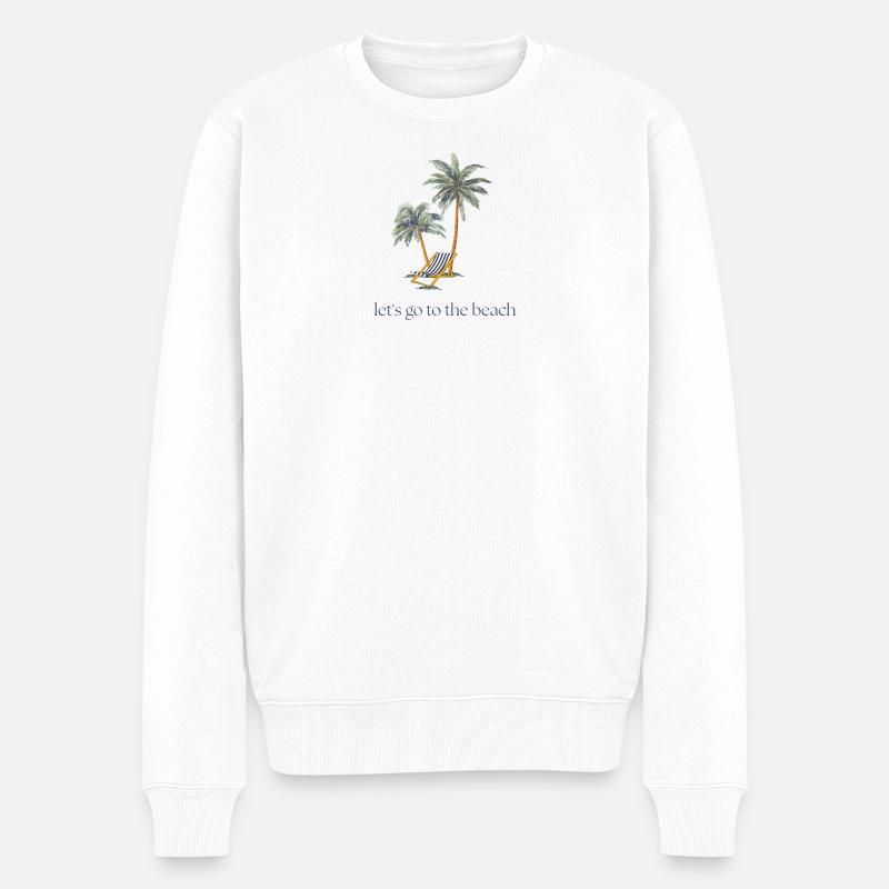Allons à la plage - Pull Premium bio Homme - blanc