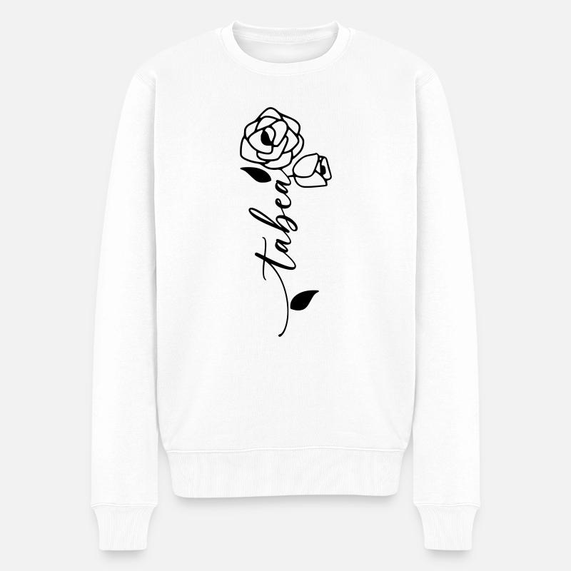 Tabea Name Vorname Namensblume - Männer Premium Bio Pullover - Weiß