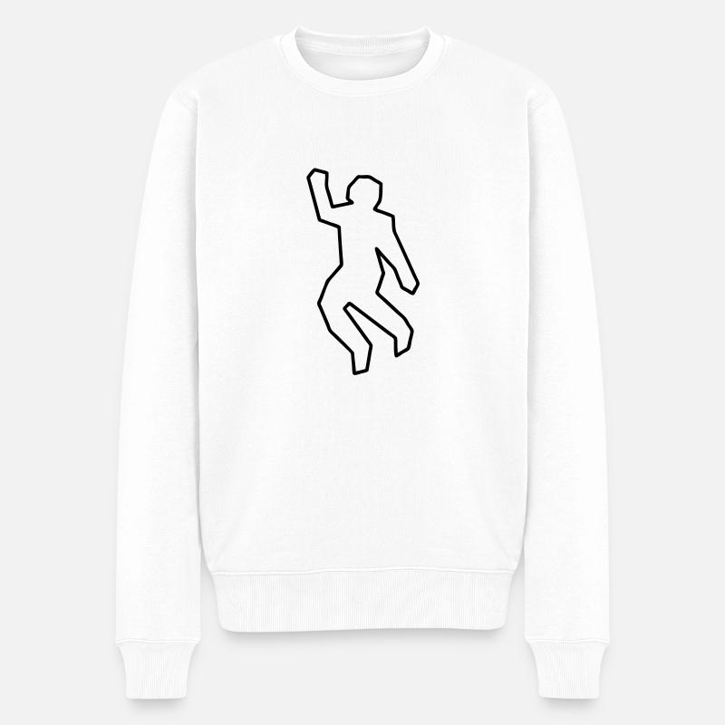crime_scene - Männer Premium Bio Pullover - Weiß