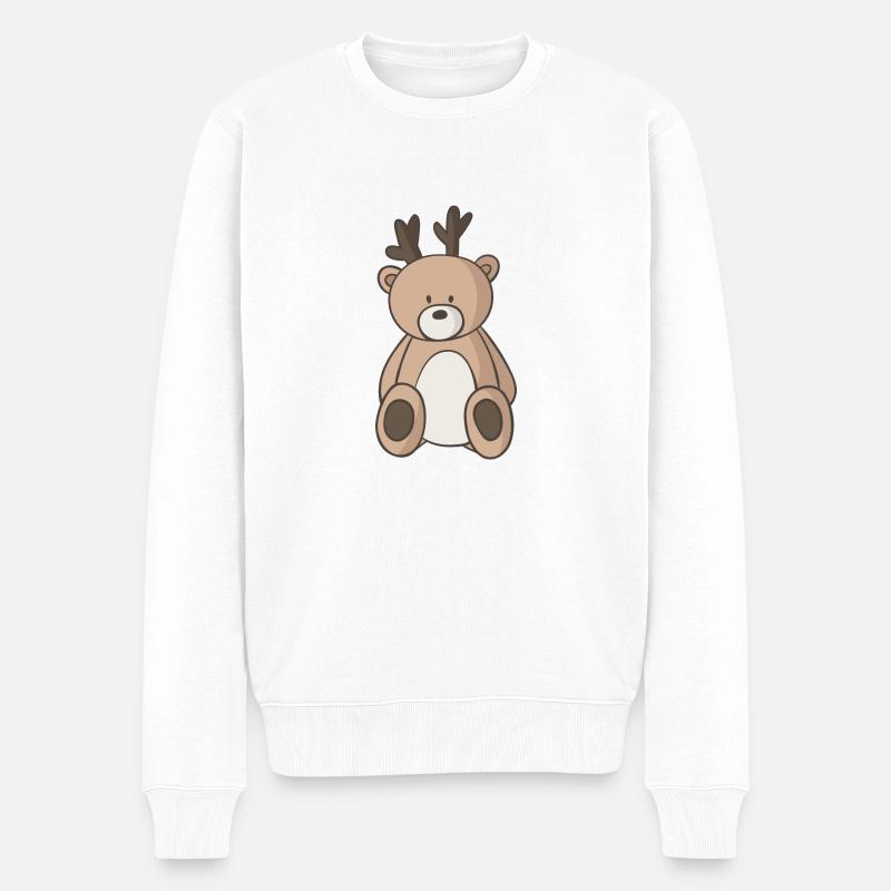 Weihnachten - Männer Premium Bio Pullover - Weiß